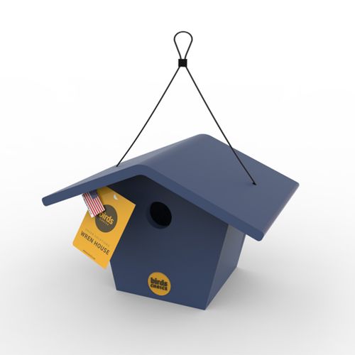 Plastic Wren House Blue