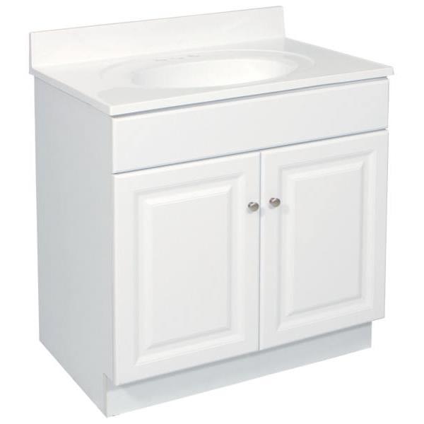 Design House Wyndham 30 x 21-Inch Vanity Cabinet, White, RTA, 597153