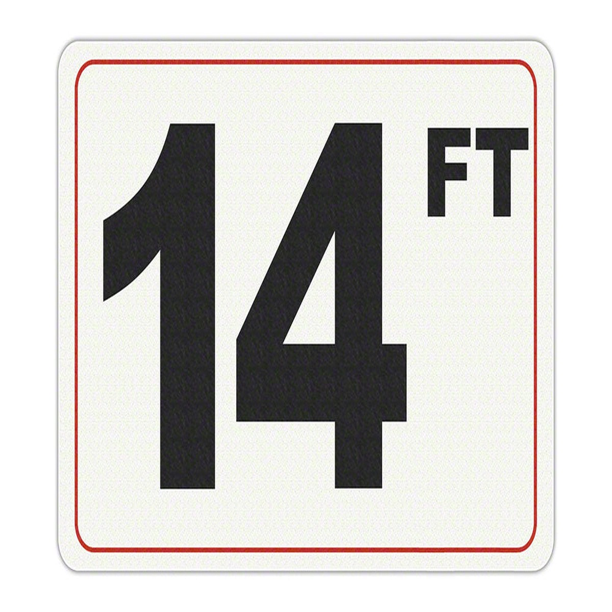 14 FT - Adhesive Depth Marker - 9 Inch x 6 Inch with 4 Inch Lettering