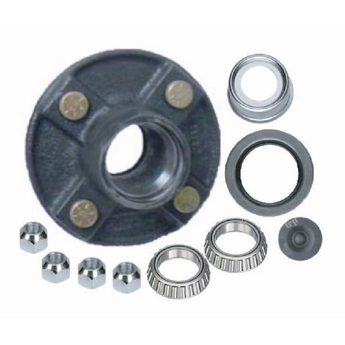 Pre-Greased 4 Bolt on 4 in. Idler Hub Kit, 1-1/16 in. Bearings