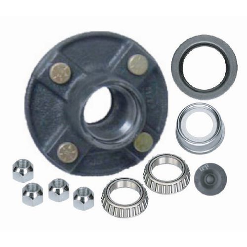 Pre-Greased 4 Bolt on 4 in. Idler Hub Kit, 1 in. Bearings