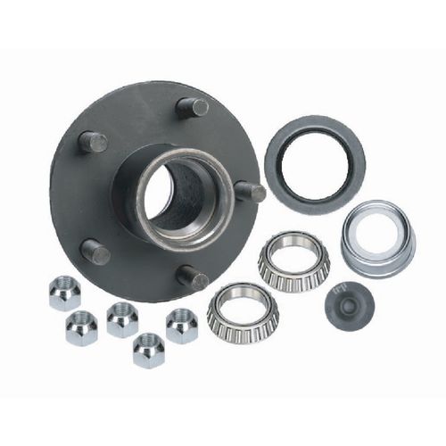 Pre-Greased 5 Bolt on 4.5 in. Idler Hub Kit, 1-1/16 in. Bearings