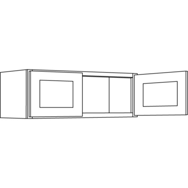 Cnc Cabinetry 36" W X 12" H Wall Cabinet, Country Oak