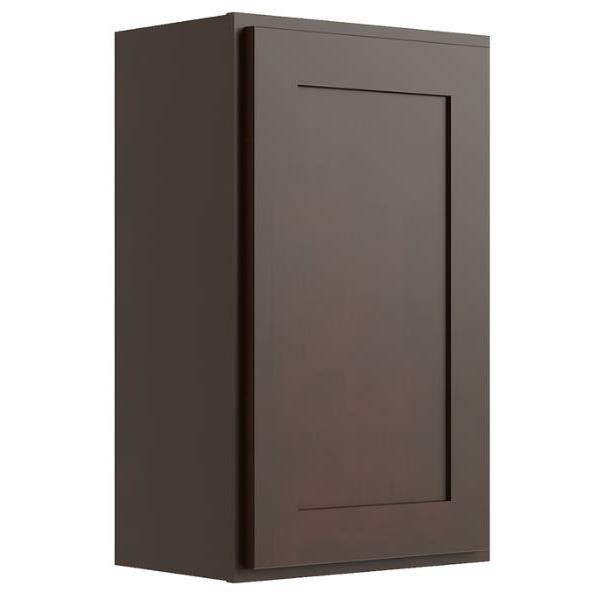 Cnc Cabinetry 12" W X 30" H 1 Door Wall Cabinet, Luxor Espresso