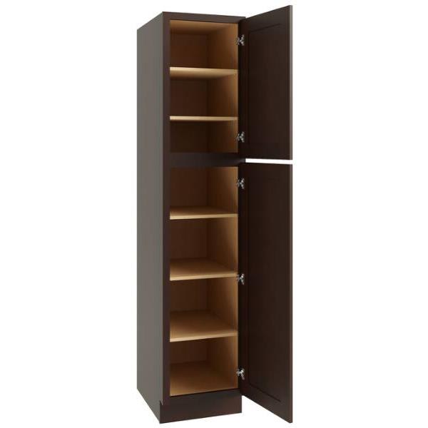 Cnc Cabinetry 84" H Single Door Utility Cabinet (R), Luxor Espresso