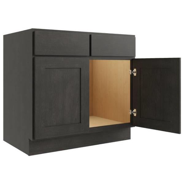 Cnc Cabinetry 30" W Sink Base Cabinet, Luxor Smoky Grey