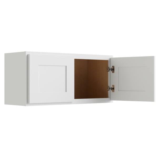 Cnc Cabinetry 30" W X 15" H Wall Cabinet, Luxor White
