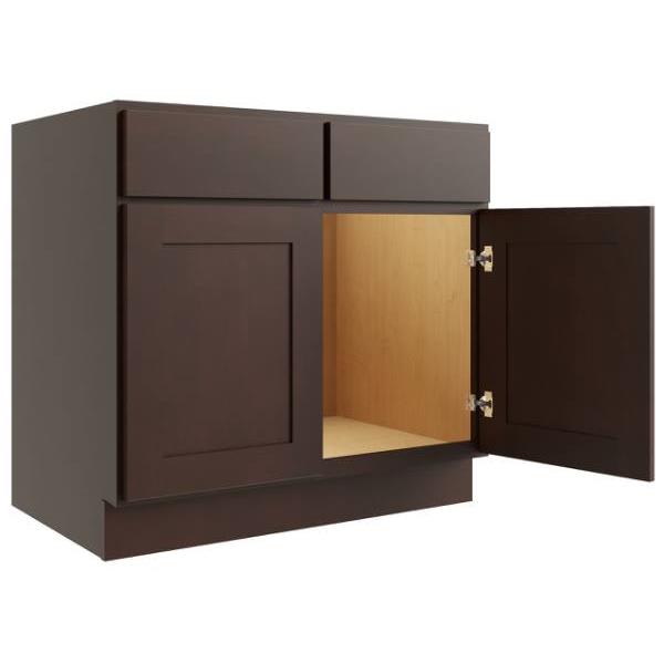 Cnc Cabinetry 33" W Sink Base Cabinet, Luxor Espresso