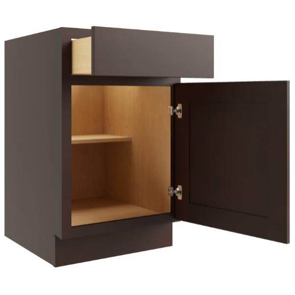 Cnc Cabinetry 21" W 1 Door Base Cabinet (R), Luxor Espresso