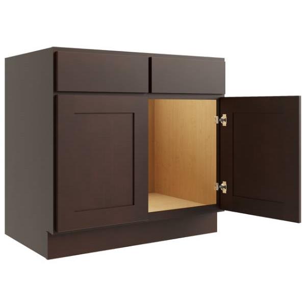 Cnc Cabinetry 30" W Sink Base Cabinet, Luxor Espresso