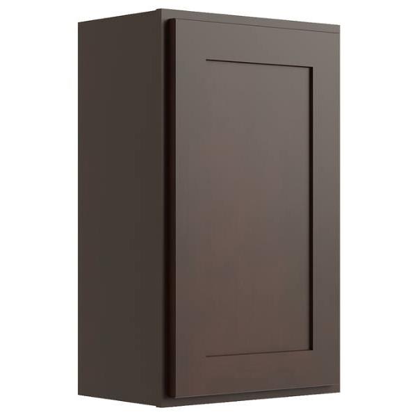 Cnc Cabinetry 21" W X 30" H 1 Door Wall Cabinet, Luxor Espresso