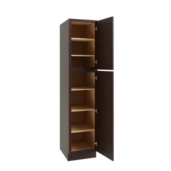 Cnc Cabinetry 84" H Single Door Utility Cabinet (L), Luxor Espresso