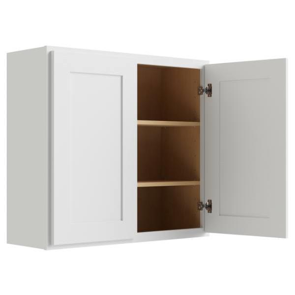 Cnc Cabinetry 27" W X 30" H 2 Door Wall Cabinet, Luxor White