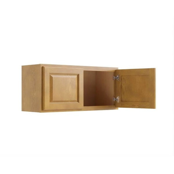 Cnc Cabinetry 30" W X 15" H Wall Cabinet, Country Oak