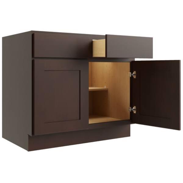 Cnc Cabinetry 36" W 2 Drawer 2 Door Base Cabinet, Luxor Espresso