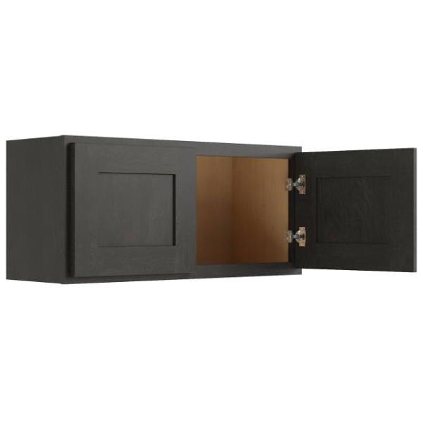 Cnc Cabinetry 33" W X 15" H Wall Cabinet, Luxor Smoky Grey