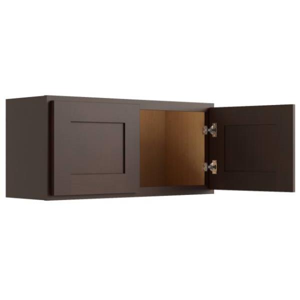Cnc Cabinetry 33" W X 15" H Wall Cabinet, Luxor Espresso