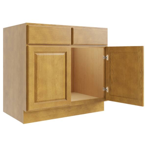 Cnc Cabinetry 30" W Sink Base Cabinet, Country Oak