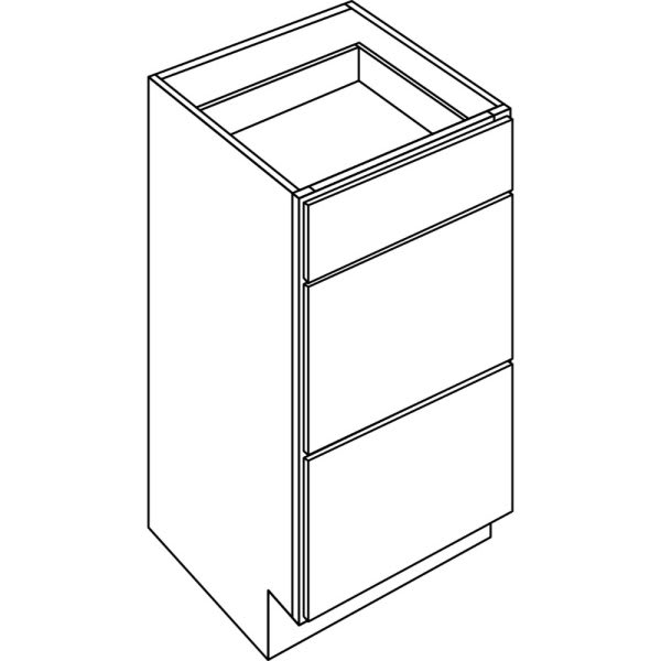 Cnc Cabinetry 15" W Vanity Drawer Base Cabinet, Country Oak