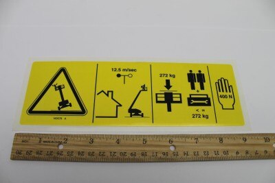 Genie Part # 160578GT – Decal, Symb, Max Side FRC