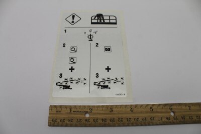 Genie Part # 161093GT – Decal, Emergency Lowering