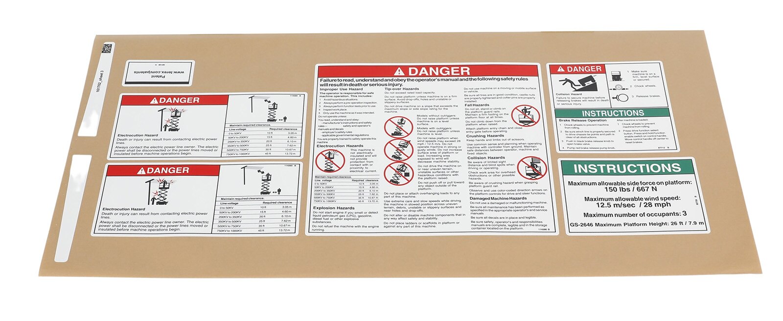 Genie Part # 161762GT – Decal Kit