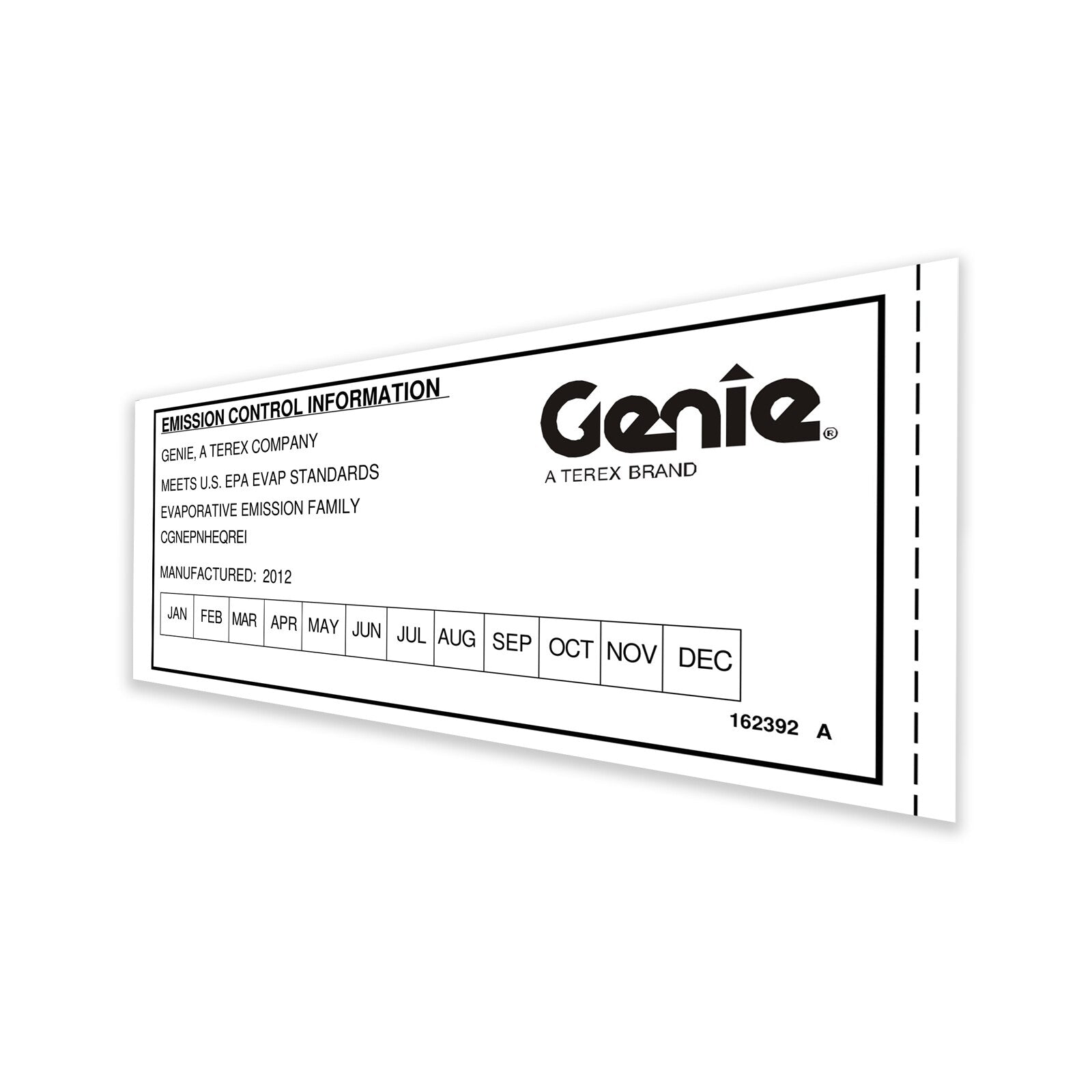 Genie Part # 162392GT – Decal