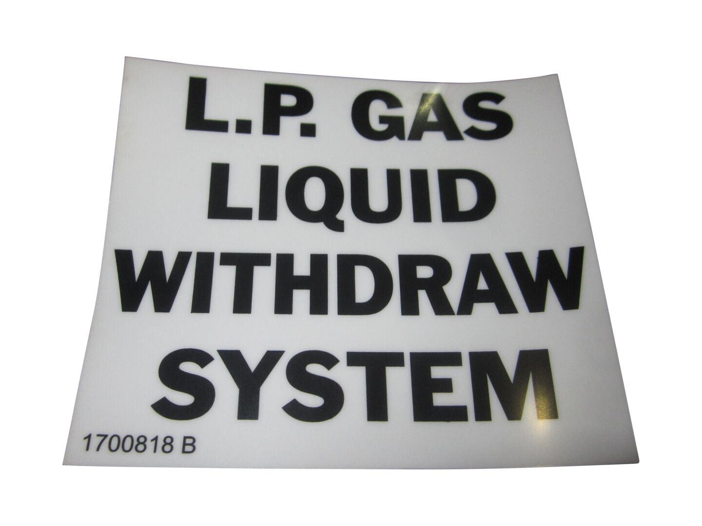 1700818 Decal, Lp Gas (Engine) | JLG