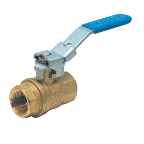 PCI 171N-1-NPT-LH 1 in. x 1 in. NPTF Full Port Low Pressure Brass Ball Valve - 600 PSI, Locking Handle