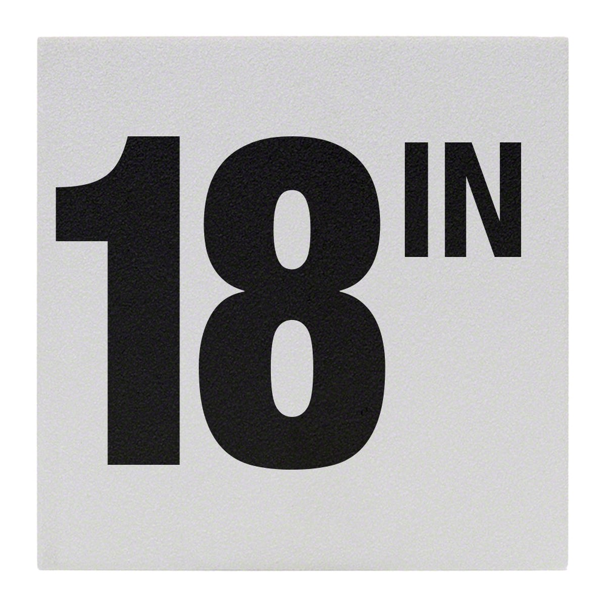 18 IN Ceramic Skid Resistant Tile Depth Marker 6 Inch x 6 Inch with 4 Inch Lettering