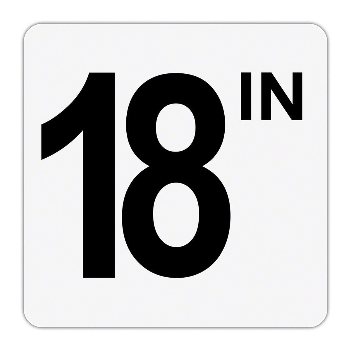 18 IN - Plastic Overlay Depth Marker - 6 x 6 Inch with 4 Inch Lettering
