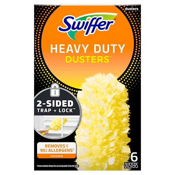 Swiffer Heavy Duty Duster Refills, Unscented, Case Of 6
