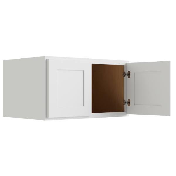 Cnc Cabinetry Luxor White Wall Cabinet, 24 Deep 33w X 18h