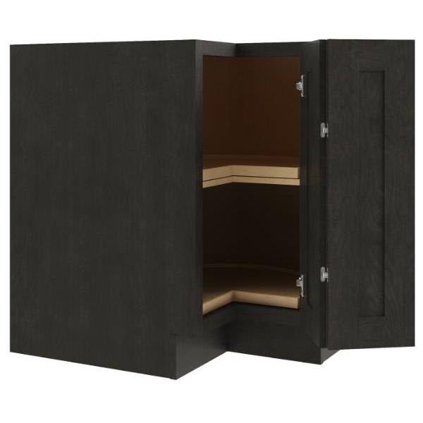 Cnc Cabinetry 29 X 34.5 In. Luxor Right Square Corner Base Cabinet Lazy Susan (Smoky Grey)