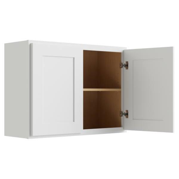 Cnc Cabinetry Luxor White Wall Cabinet 33w X 24h