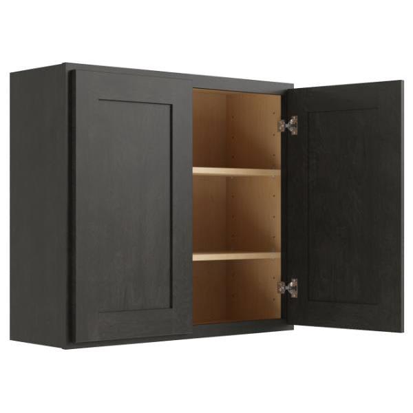 Cnc Cabinetry Luxor Smoky Grey Wall Cabinet 15 Deep 30w X 24h