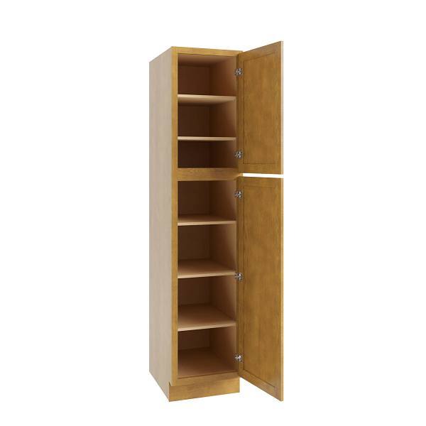 Cnc Cabinetry 18 X 96 In. Country Oak Left Utility Cabinet (Light Honey)