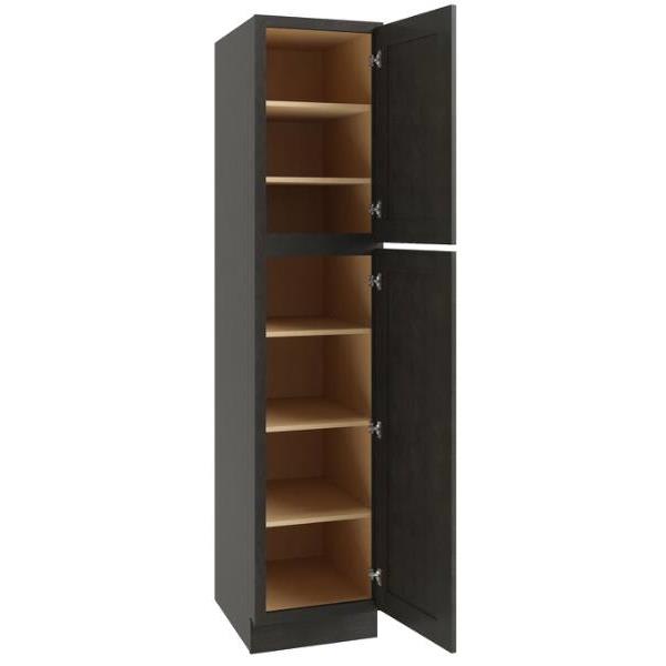 Cnc Cabinetry 18 X 96 In. Luxor Left Utility Cabinet (Smoky Grey)