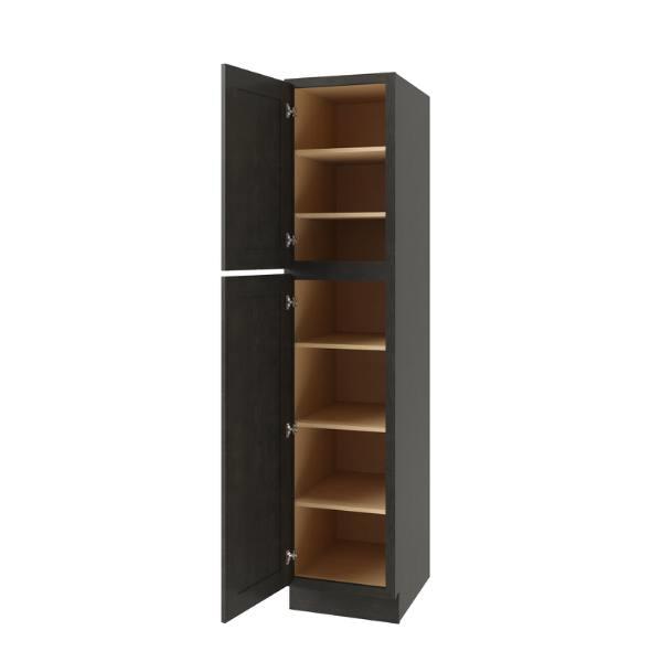 Cnc Cabinetry 18 X 96 In. Luxor Right Utility Cabinet (Smoky Grey)