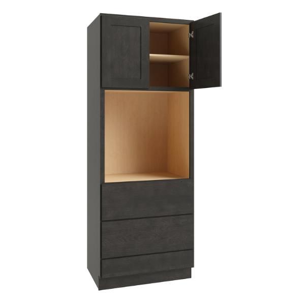 Cnc Cabinetry Luxor Smoky Grey Tall Oven Cabinet 33w X 96h