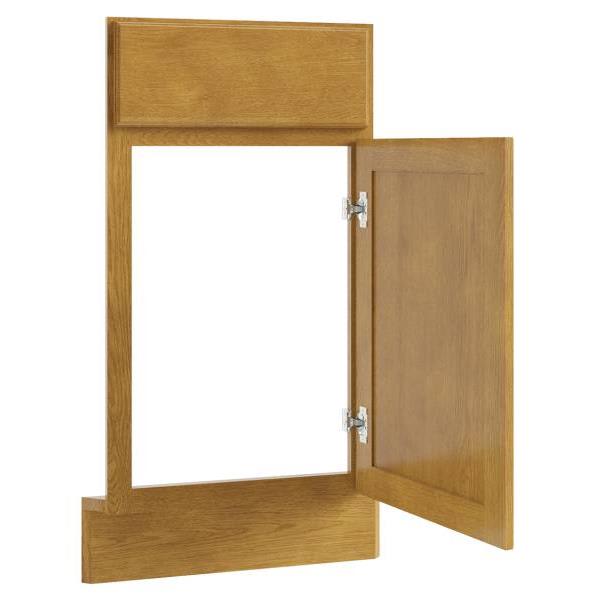 Cnc Cabinetry 16 X 30 In. Country Oak Right Diagonal Corner Sink Front (Light Honey)