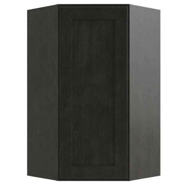 Cnc Cabinetry Luxor Smoky Grey Corner Wall Cabinet 23.875w X 42h