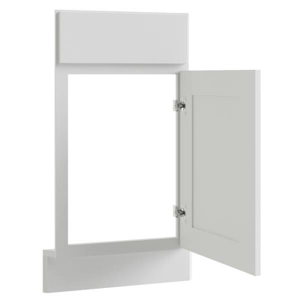 Cnc Cabinetry 16 X 30 In. Luxor Left Diagonal Corner Sink Front (White)