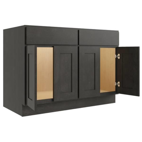 Cnc Cabinetry Luxor Smoky Grey Base Cabinet 48w X 34.5h