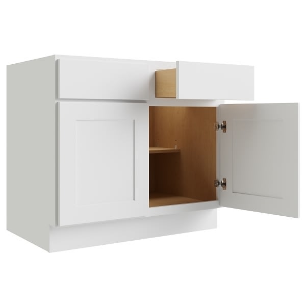 Cnc Cabinetry Luxor White Base Cabinet 42w X 34.5h