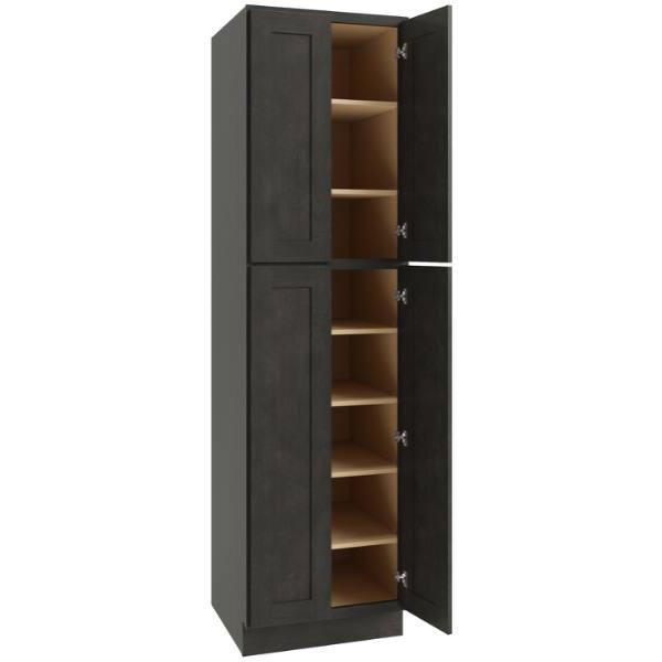 Cnc Cabinetry Luxor Smoky Grey Utility Cabinet 24w X 90h