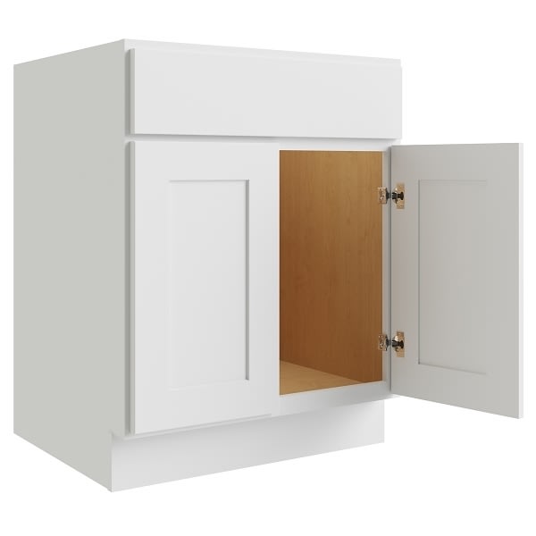 Cnc Cabinetry Luxor White Sink Base Cabinet 27w X 34.5h