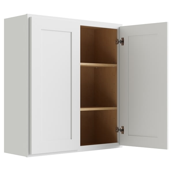 Cnc Cabinetry Luxor White Wall Cabinet 27w X 36h