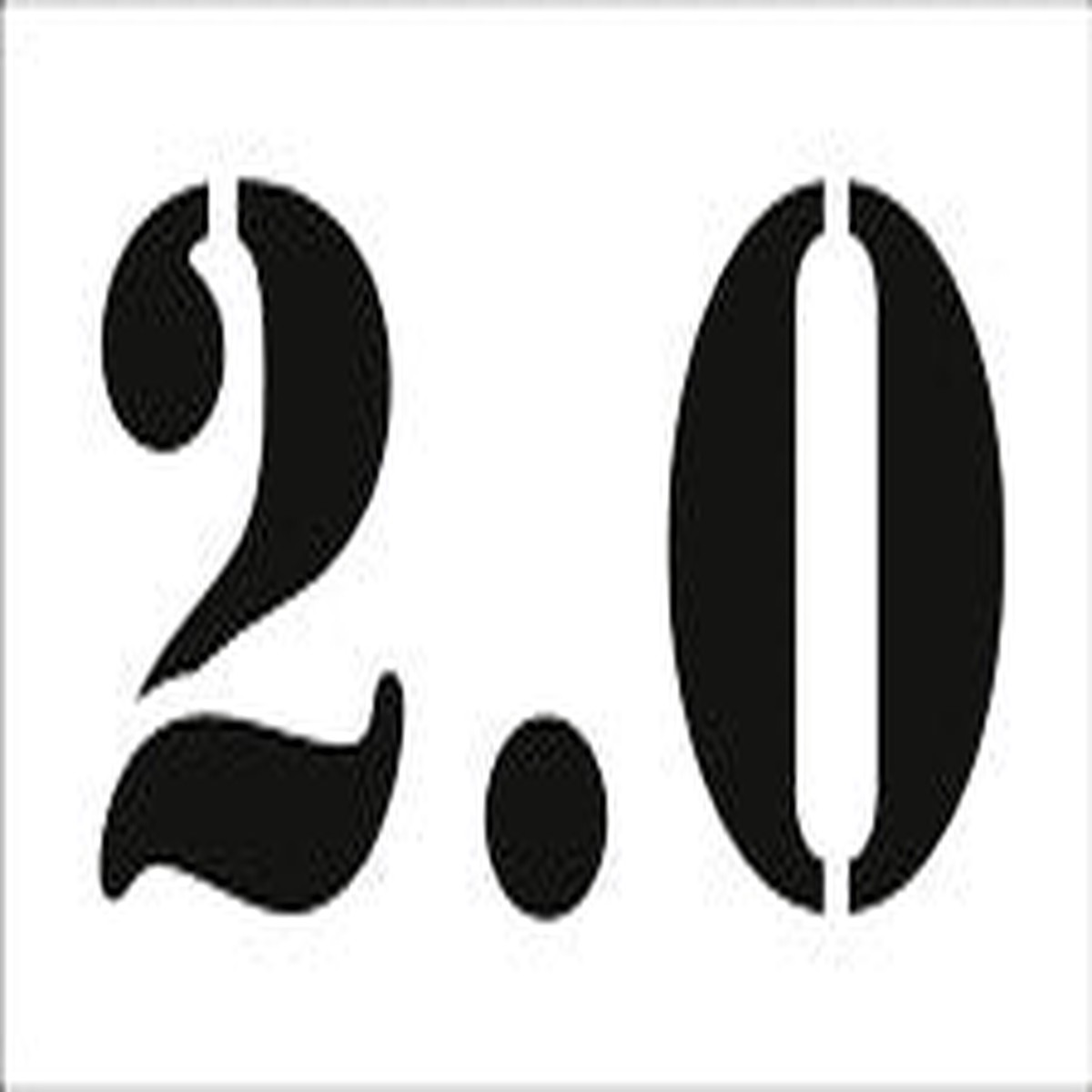 #2.0 Reusable Depth Marker Stencil - 10 Inch x 6 Inch with 4 Inch Lettering