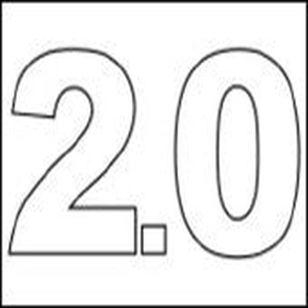 #2.0 Vinyl Depth Marker Stencil 8 Inch x 6 Inch with 4 Inch Lettering
